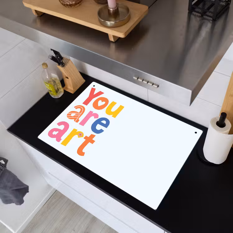 You are art - Kleurrijk - Grafisch Inductie beschemer met haakjes klein -sfeer1