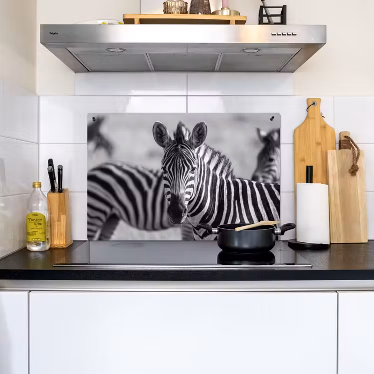 Zebra's - Zwart - Wit Inductie beschemer met haakjes klein -sfeer2
