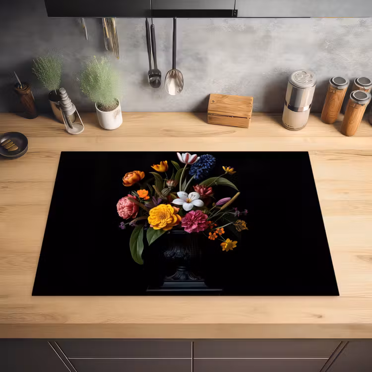 Lente - Bloemen - Klassiek - Vaas Inductie beschermer vinyl 3mm klein -sfeer5
