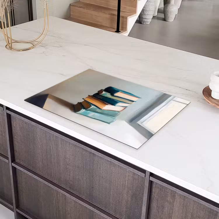 Stapel - Boeken - Groen - Daglicht Inductie beschermer vinyl 3mm klein -sfeer8