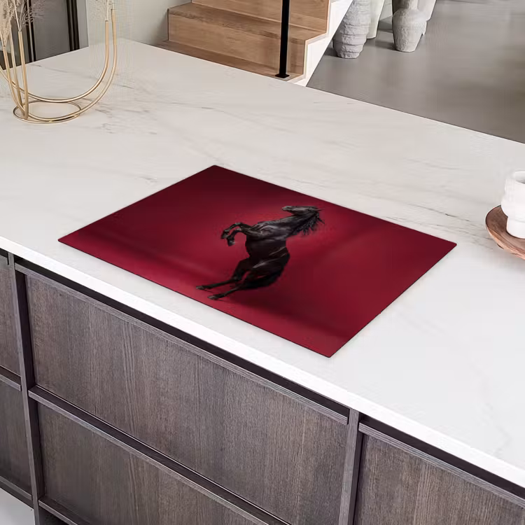 Hengst - Steigert - Rood Inductie beschermer vinyl 3mm klein -sfeer8