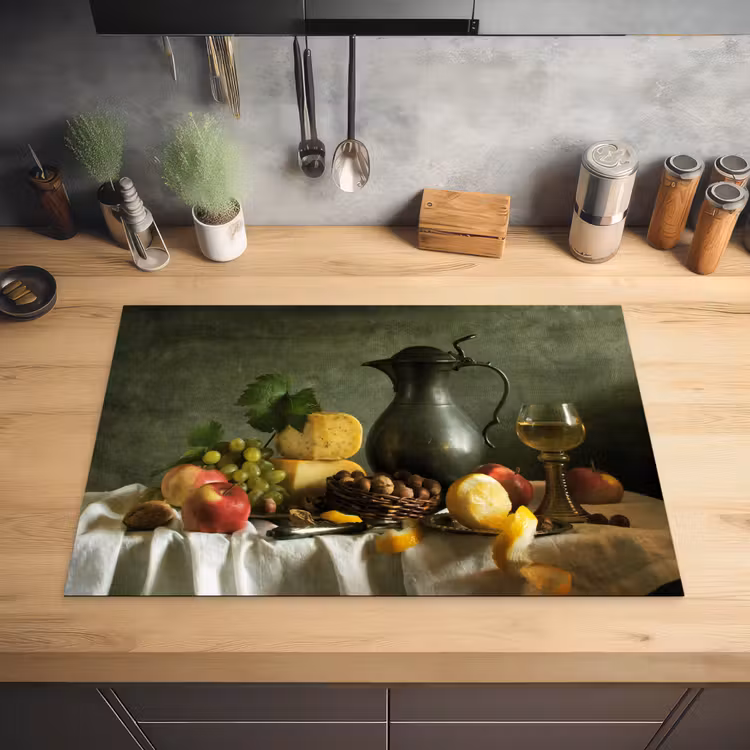 Stilleven met Kaas en Fruit Inductie beschermer vinyl 3mm klein -sfeer5