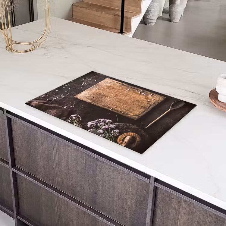 Stilleven met Snijplank Inductie beschermer vinyl 3mm klein -sfeer8