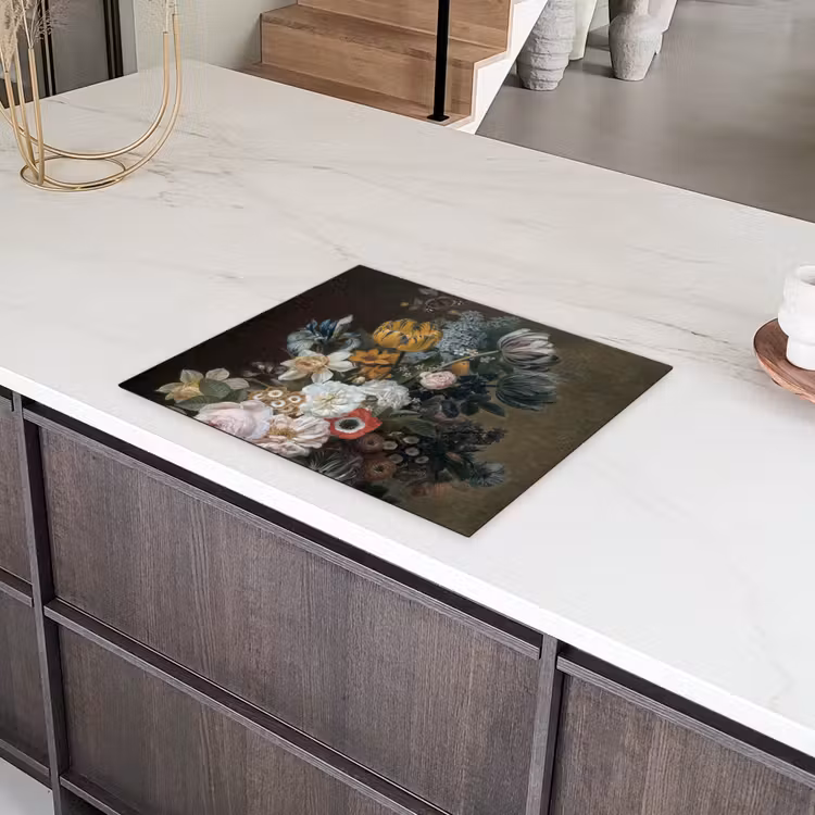 Stilleven met bloemen - Schilderij van Eelke Jelles Eelkema Inductie beschermer vinyl 3mm groot -sfeer8