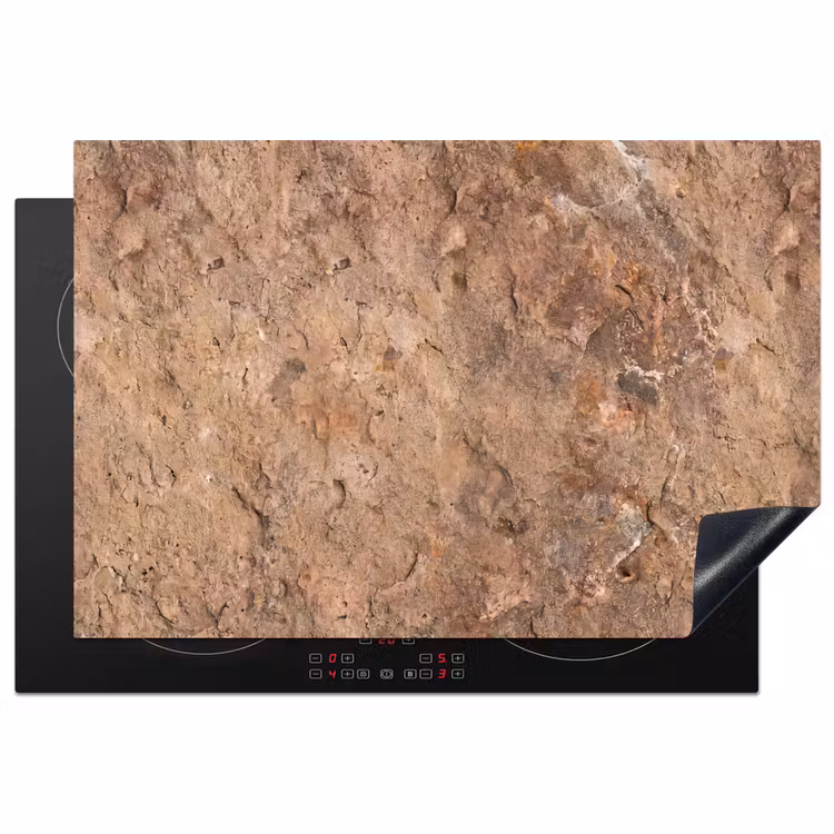 Steen - Natuur - Textuur - Abstract - Bruin Inductie beschermer vinyl 3mm klein -3d