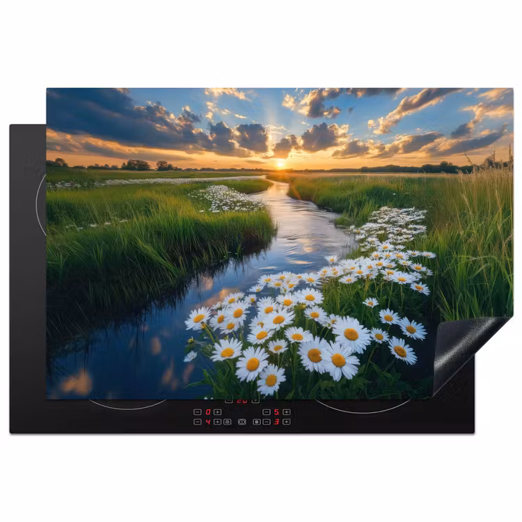 Beekje - Landschap - Margriet Inductie beschermer vinyl 3mm klein -3d