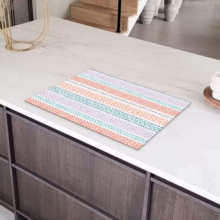 Strepen - Zomer - Kleuren Inductie beschermer vinyl 3mm klein 276 -sfeer8