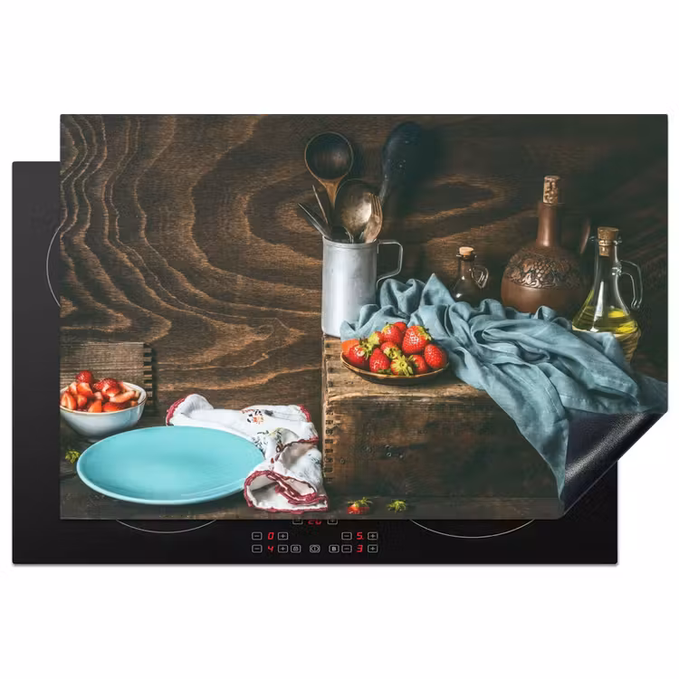 Zomerse Zoetheid in de Keuken Inductie beschermer vinyl 3mm klein -3d