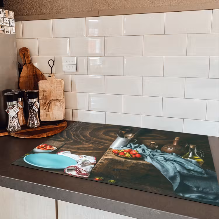 Zomerse Zoetheid in de Keuken Inductie beschermer vinyl 3mm klein -sfeer3