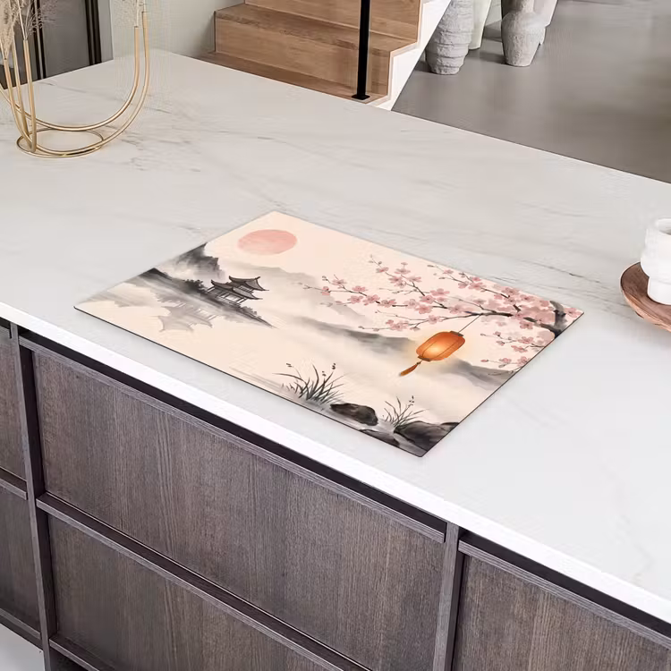 Zon - Japans - Traditioneel Inductie beschermer vinyl 3mm klein -sfeer8