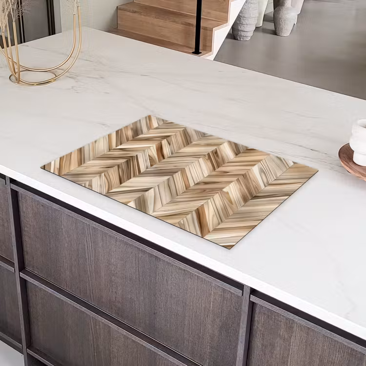 Zonnestraal in Hout Inductie beschermer vinyl 3mm klein -sfeer8