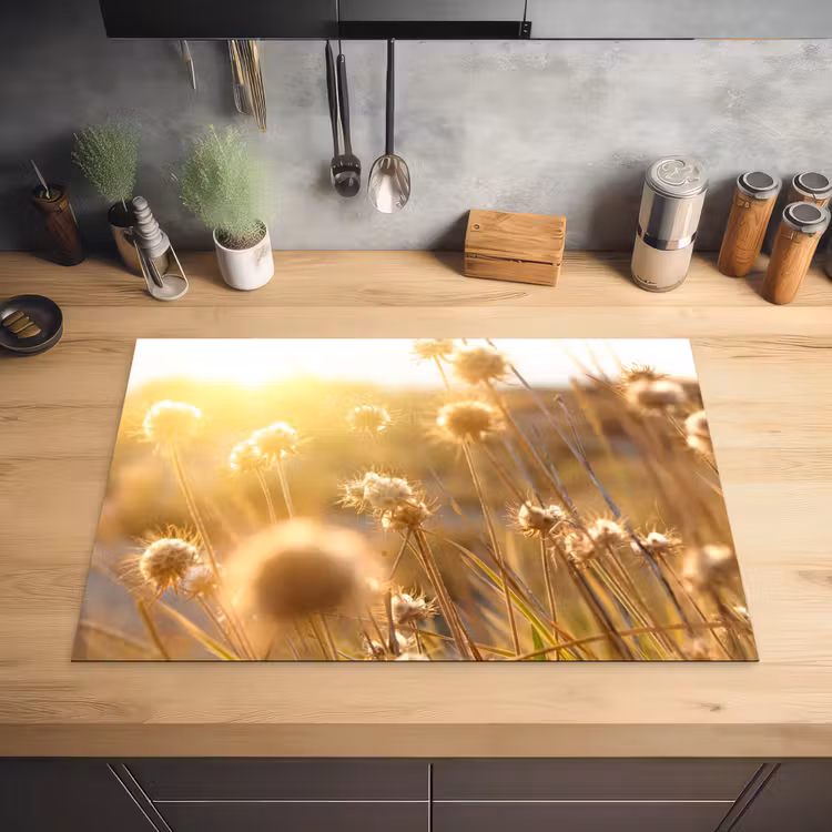 Zonovergoten Veldbloemen Inductie beschermer vinyl 3mm klein -sfeer5