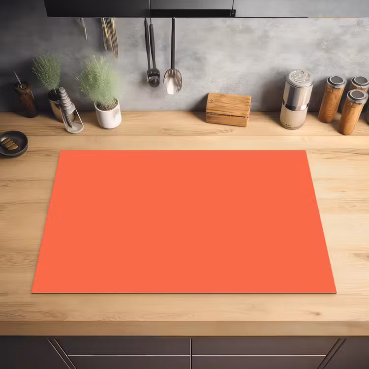 Sunset - Salmon - Oranje Inductie beschermer vinyl 3mm klein 276 -sfeer5