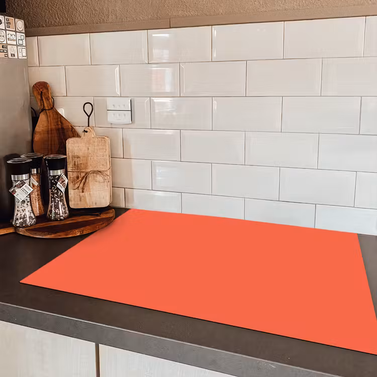 Sunset - Salmon - Oranje Inductie beschermer vinyl 3mm klein 276 -sfeer3