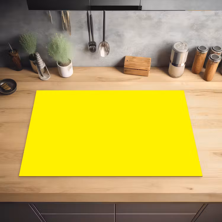 Sunshine - Glow - Geel Inductie beschermer vinyl 3mm klein 276 -sfeer5