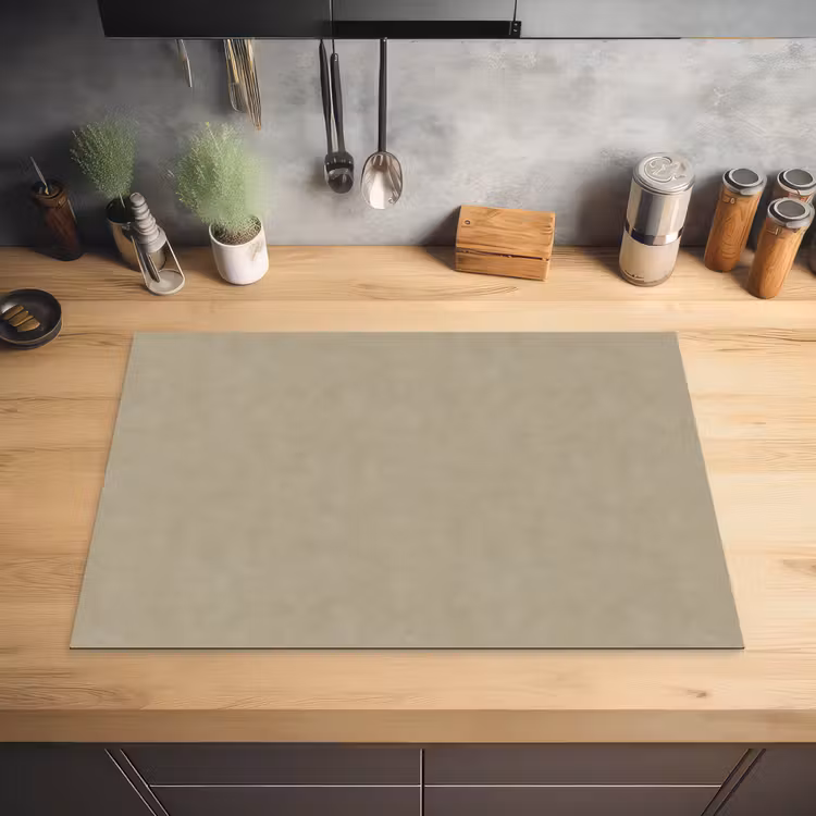 Taupekleur - Gewolkt textuur - Natuurlijk Inductie beschermer vinyl 3mm klein 276 -sfeer5