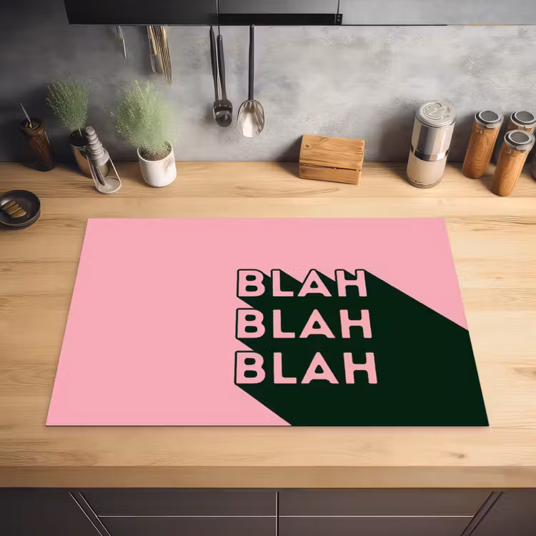 Tekst - Grafisch - Groen - Schaduw Inductie beschermer vinyl 3mm klein -sfeer5