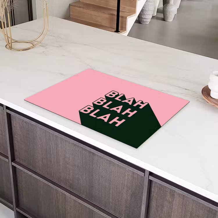 Tekst - Grafisch - Groen - Schaduw Inductie beschermer vinyl 3mm klein -sfeer8