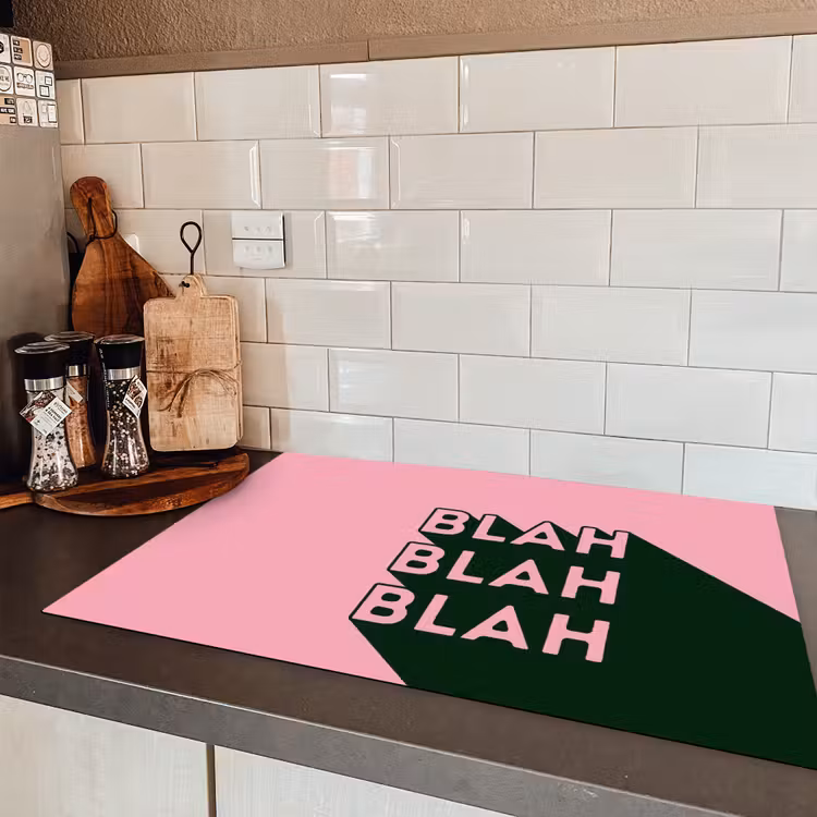 Tekst - Grafisch - Groen - Schaduw Inductie beschermer vinyl 3mm klein -sfeer3