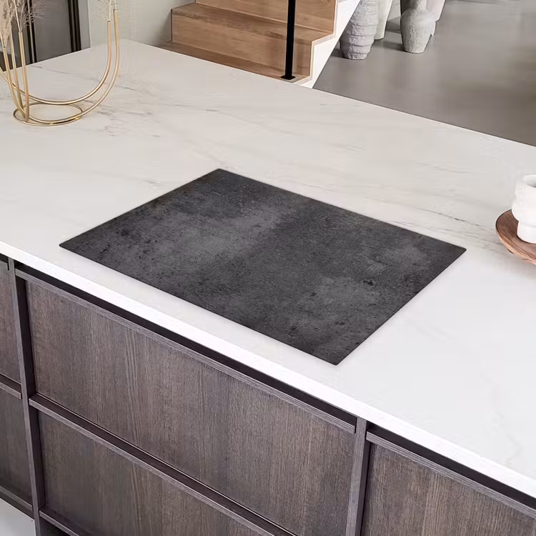 Structuur - Beton - Grijs - Industrieel - Rustiek Inductie beschermer vinyl 3mm klein -sfeer8