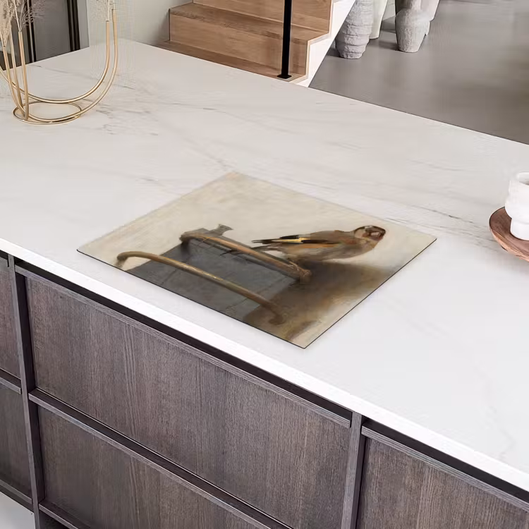 Het puttertje - Carel Fabritius Inductie beschermer vinyl 3mm groot -sfeer8