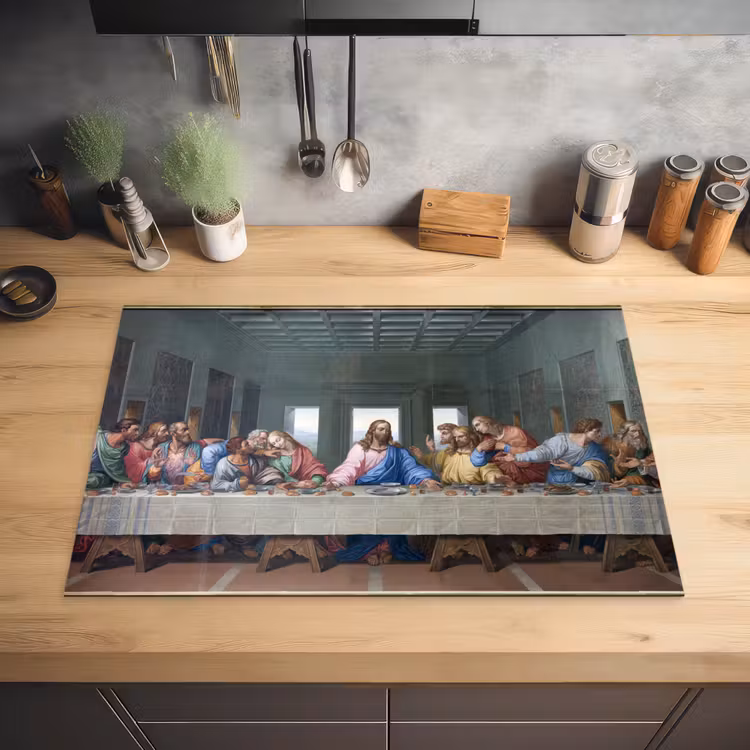 Het laatste avondmaal - Leonardo da Vinci Inductie beschermer vinyl 3mm klein -sfeer5