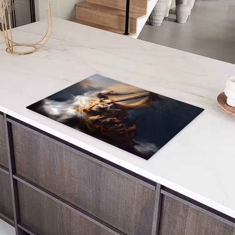 De storm op het meer van Galilea - Rembrandt van Rijn Inductie beschermer vinyl 3mm klein -sfeer8