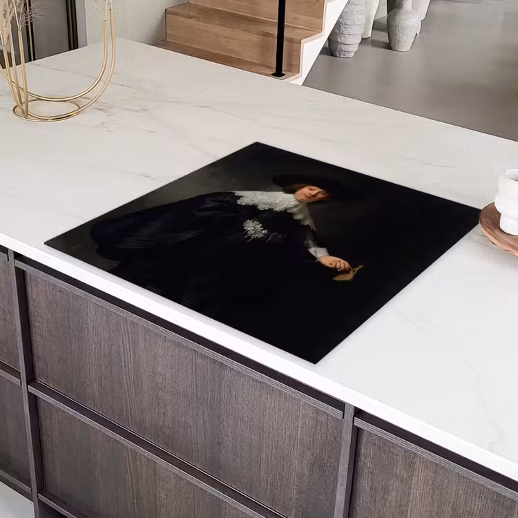 Het huwelijksportret van Marten Soolmans - Rembrandt van Rijn Inductie beschermer vinyl 3mm middel -sfeer8