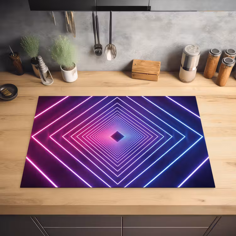 Driedimensionaal - Tunnel - Ruimte Inductie beschermer vinyl 3mm klein -sfeer5