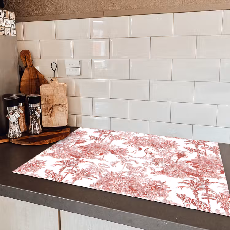 Tijger - Jungle - Natuur - Rood Inductie beschermer vinyl 3mm klein 276 -sfeer3