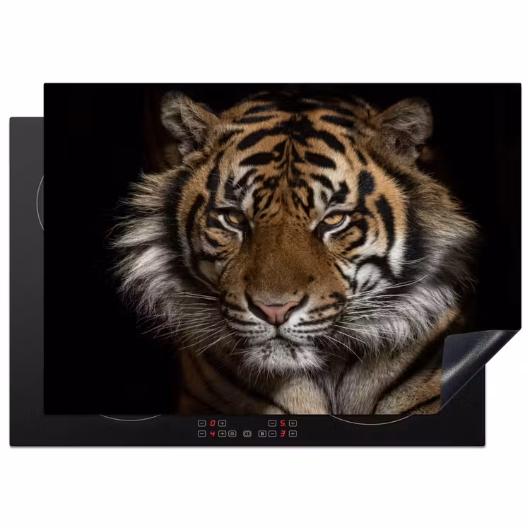 Tijger - Wilde dieren - Portret Inductie beschermer vinyl 3mm middel -3d