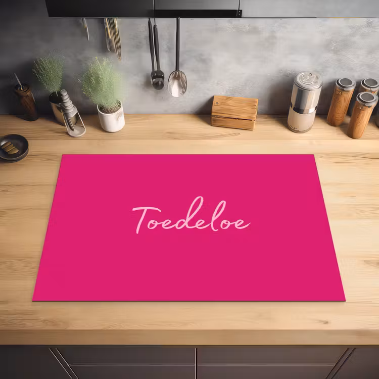 Toedeloe - Roze Inductie beschermer vinyl 3mm klein -sfeer5