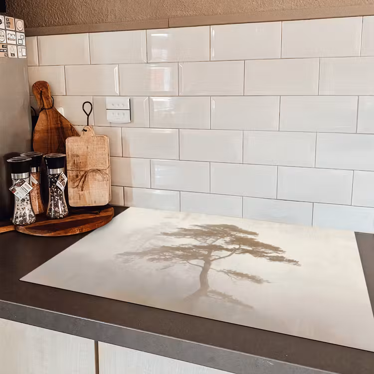 Boom - Oosterse stijl - Landschap Inductie beschermer vinyl 3mm klein -sfeer3