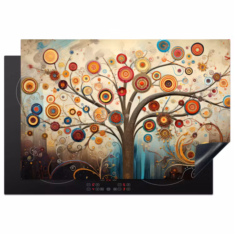 Boom - Tree of life - Kleur Inductie beschermer vinyl 3mm klein -3d