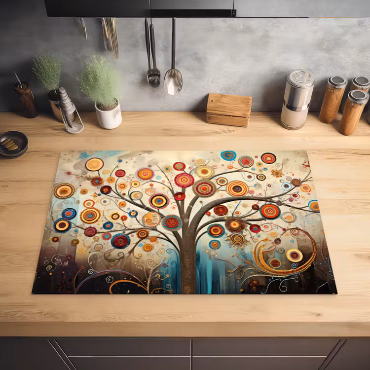 Boom - Tree of life - Kleur Inductie beschermer vinyl 3mm klein -sfeer5
