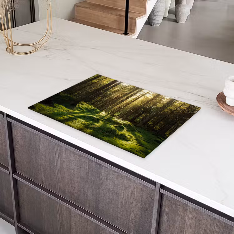 Bomen - Bos - Mos - Planten - Zon - Natuur Inductie beschermer vinyl 3mm middel -sfeer8