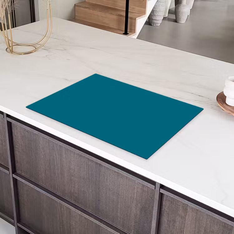 Tropical - Peacock - Blauw Inductie beschermer vinyl 3mm klein 276 -sfeer8