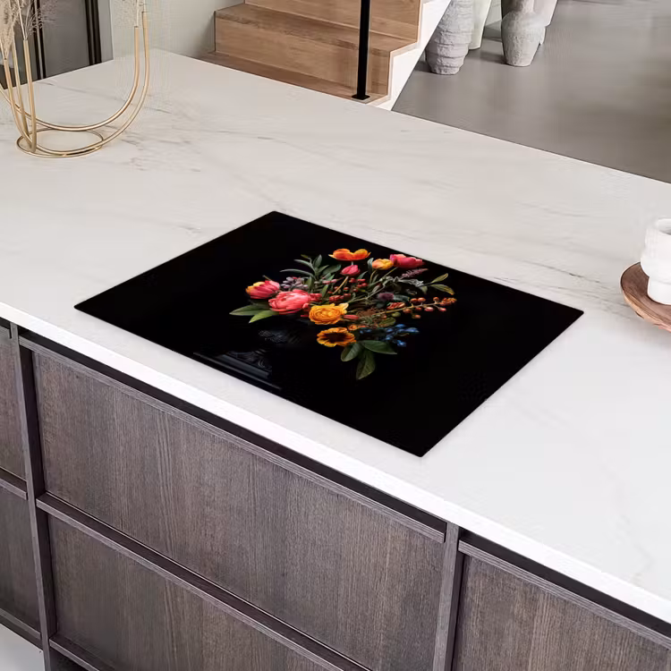 Tulpen - Bessen - Boeket - Vaas Inductie beschermer vinyl 3mm klein -sfeer8