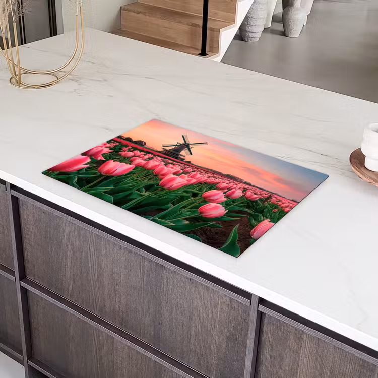Tulpen - Molen - Nederland Inductie beschermer vinyl 3mm klein -sfeer8