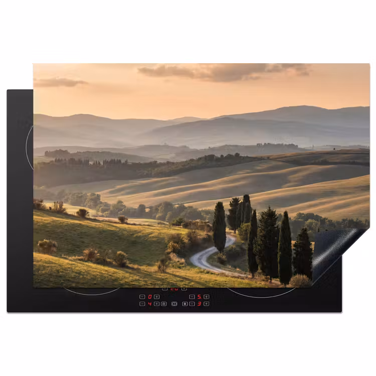 Toscaans - Landschap - Heuvels Inductie beschermer vinyl 3mm klein -3d