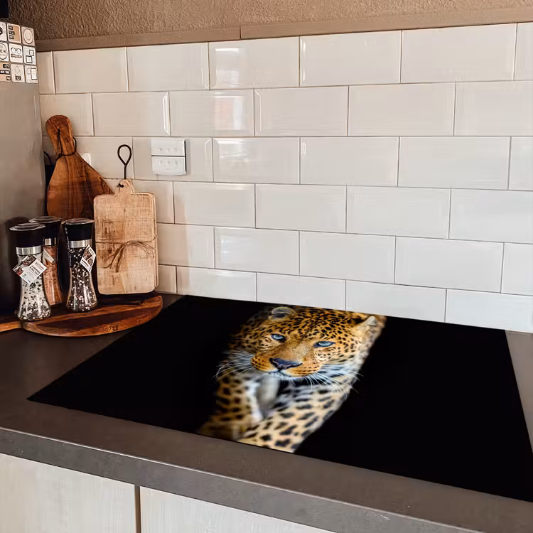 Schemerwandeling van een Luipaard Inductie beschermer vinyl 3mm klein -sfeer3