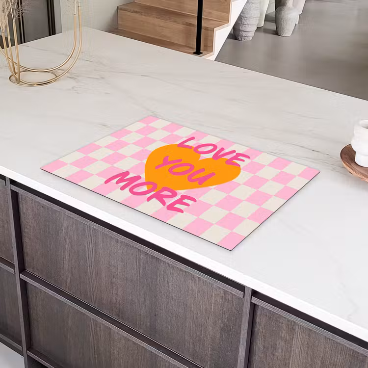 Valentijn - Love - Roze - Oranje Inductie beschermer vinyl 3mm klein -sfeer8