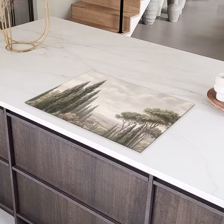 Vallei - Bos - Natuur - Groen Inductie beschermer vinyl 3mm klein -sfeer8
