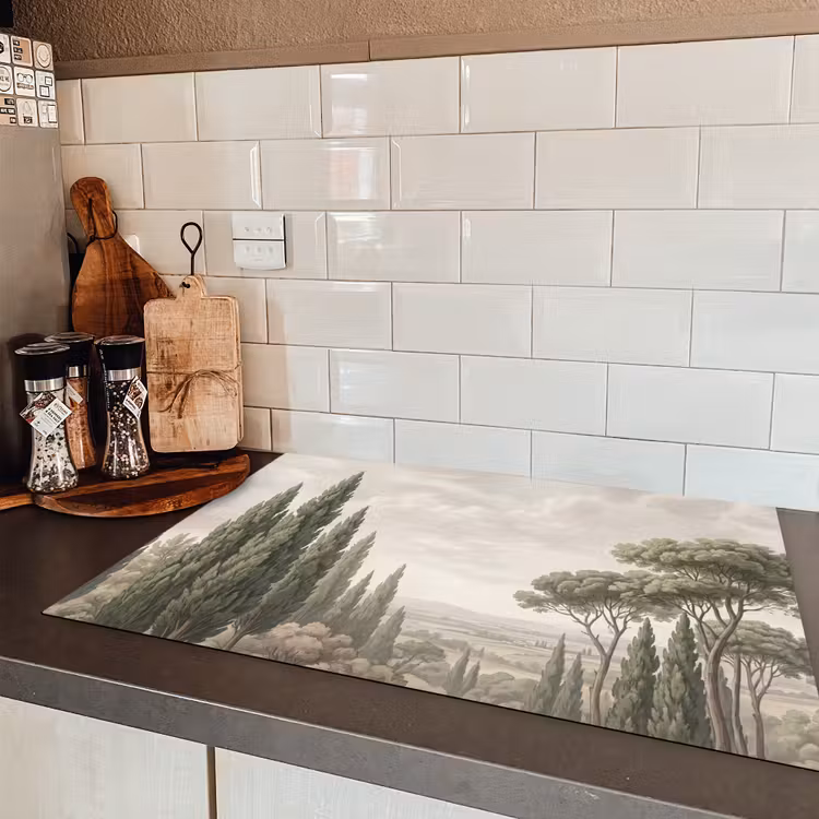 Vallei - Bos - Natuur - Groen Inductie beschermer vinyl 3mm klein -sfeer3