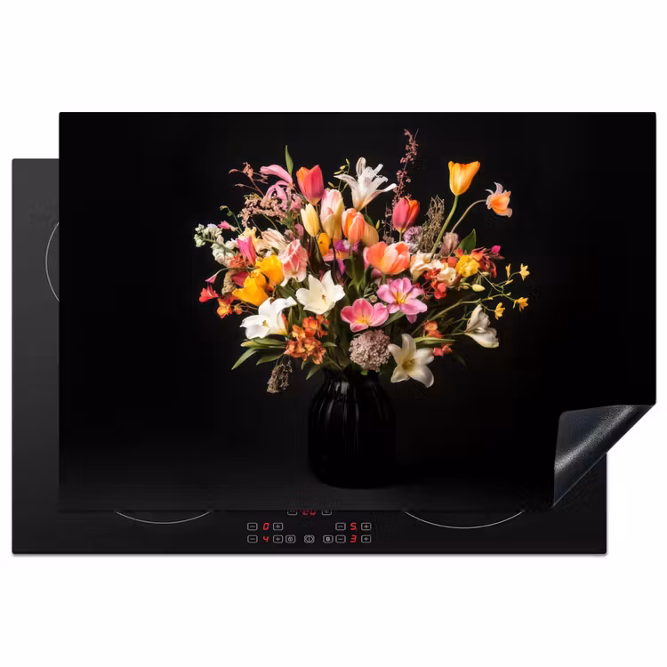 Vaas - Bloemen - Tulpen Inductie beschermer vinyl 3mm klein -3d
