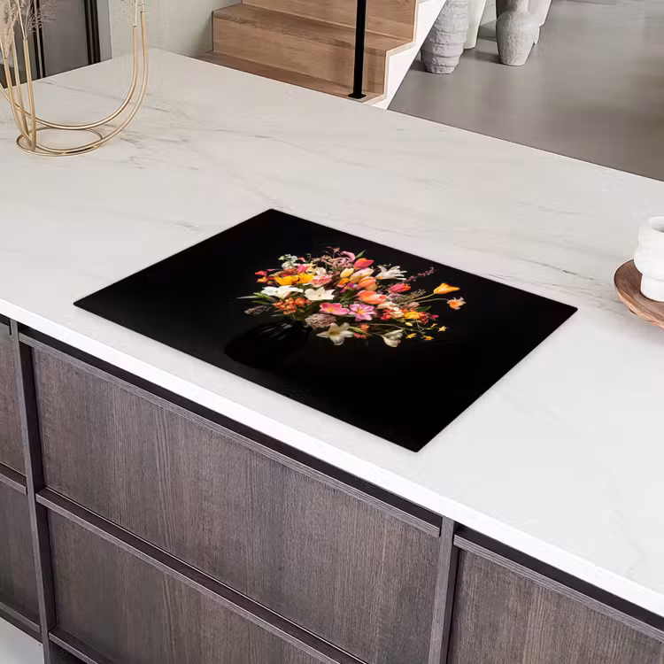Vaas - Bloemen - Tulpen Inductie beschermer vinyl 3mm klein -sfeer8
