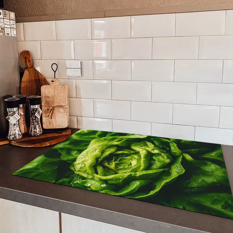 Groente - Sla - Groen Inductie beschermer vinyl 3mm klein -sfeer3