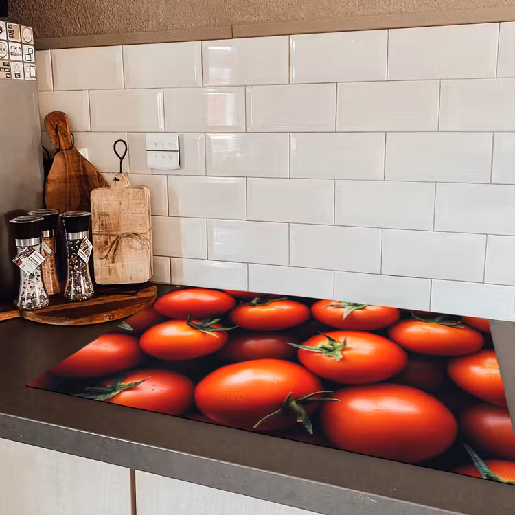 Groente - Rood - Tomaten Inductie beschermer vinyl 3mm klein -sfeer3