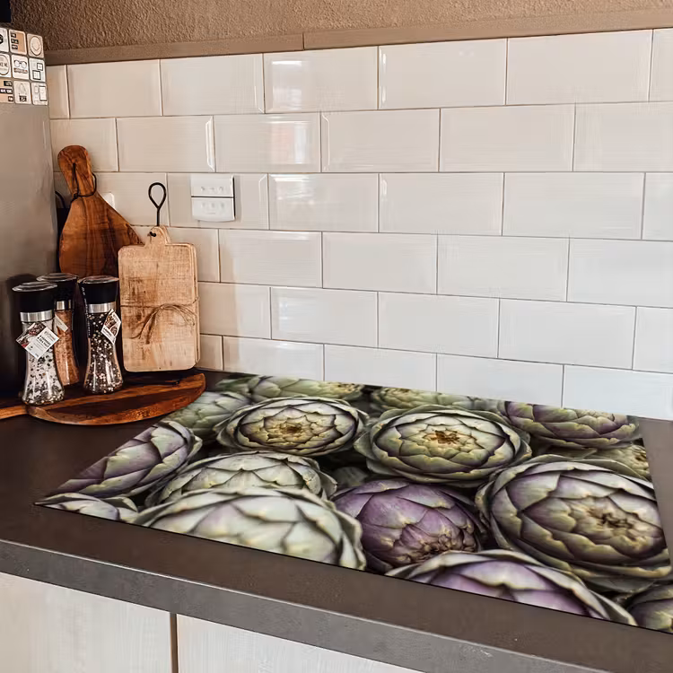 Induction Hob Cover - Vegetables - Fresh - Food - Groenten - Vers - Eten Inductie beschermer vinyl 3mm klein