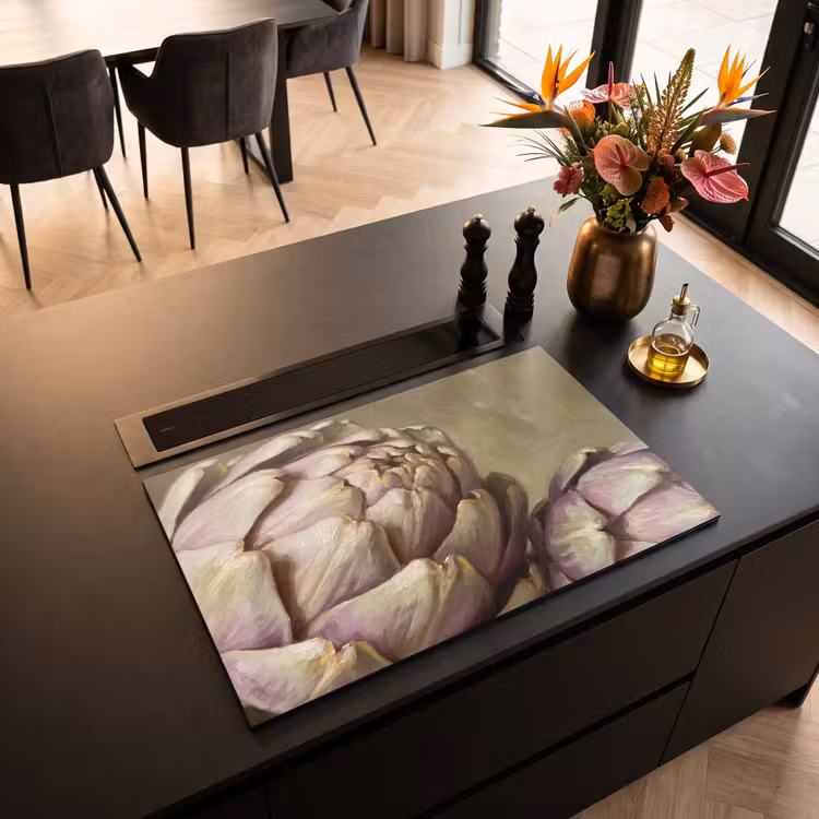Induction Hob Cover - Vegetables - Still Life - Painting - Groente - Stilleven - Schilderij Inductie beschermer vinyl 3mm klein